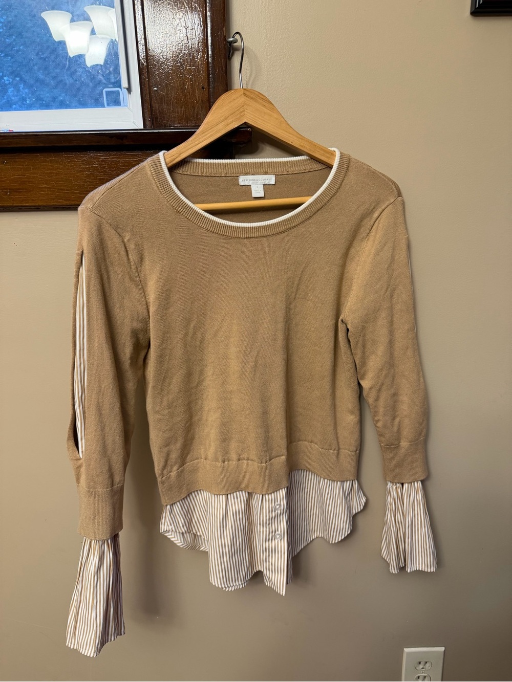 New York & Company mock-layered sweater